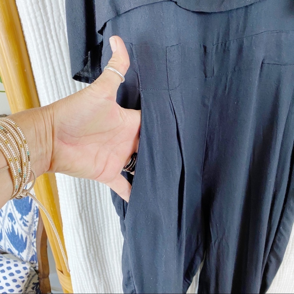 CHELSEA SKY WOMENS POPOVER SLEEVELESS JUMPSUIT - Picture 8 of 9